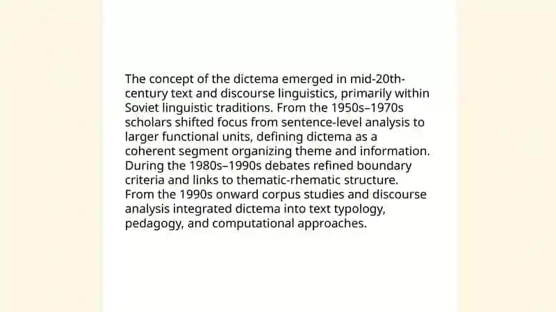 Dictema: definition, functions 4