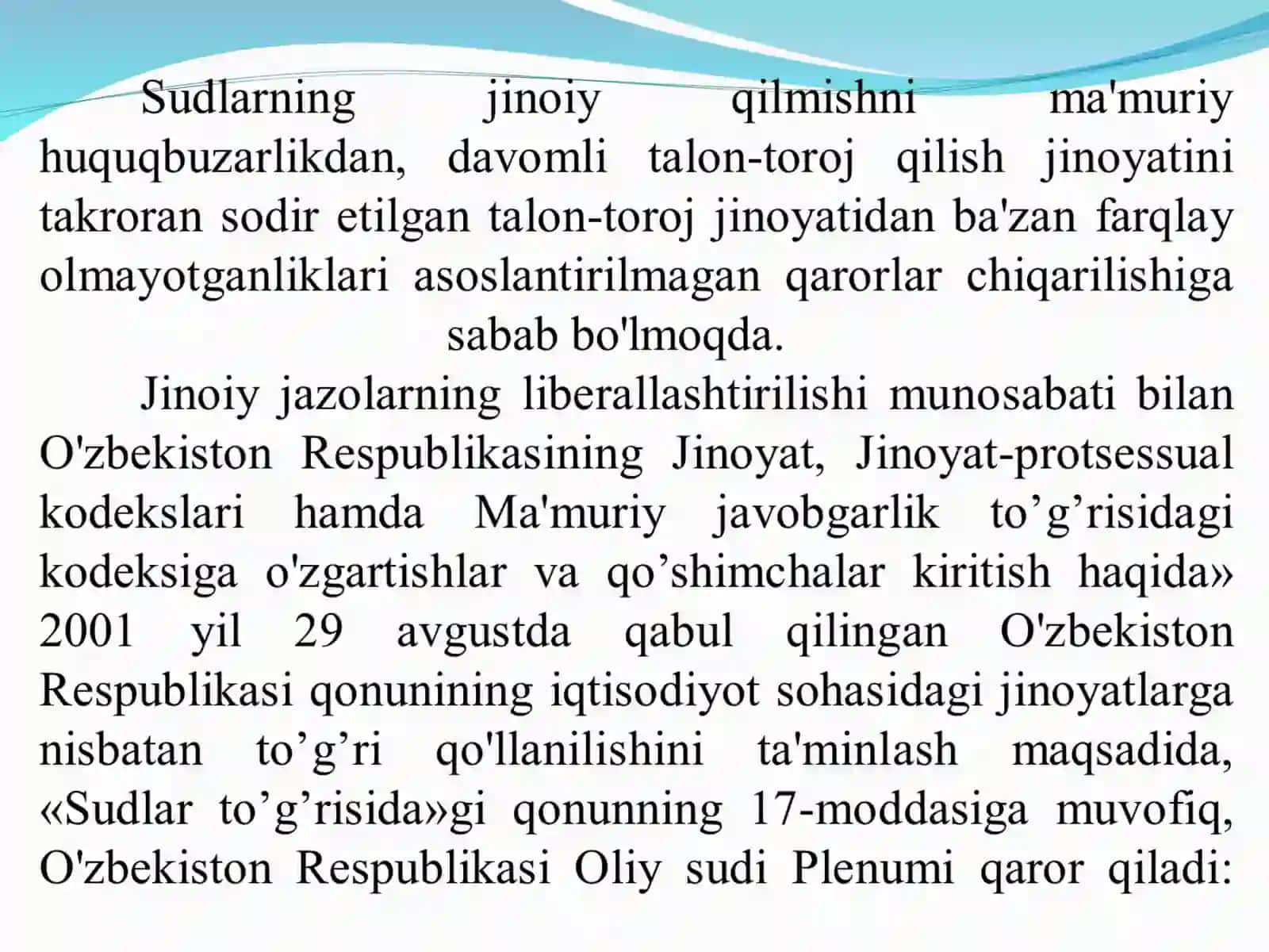 Ayollarga nisbatan jinoiy jazolarni qo’llashdagi cheklovlar 4