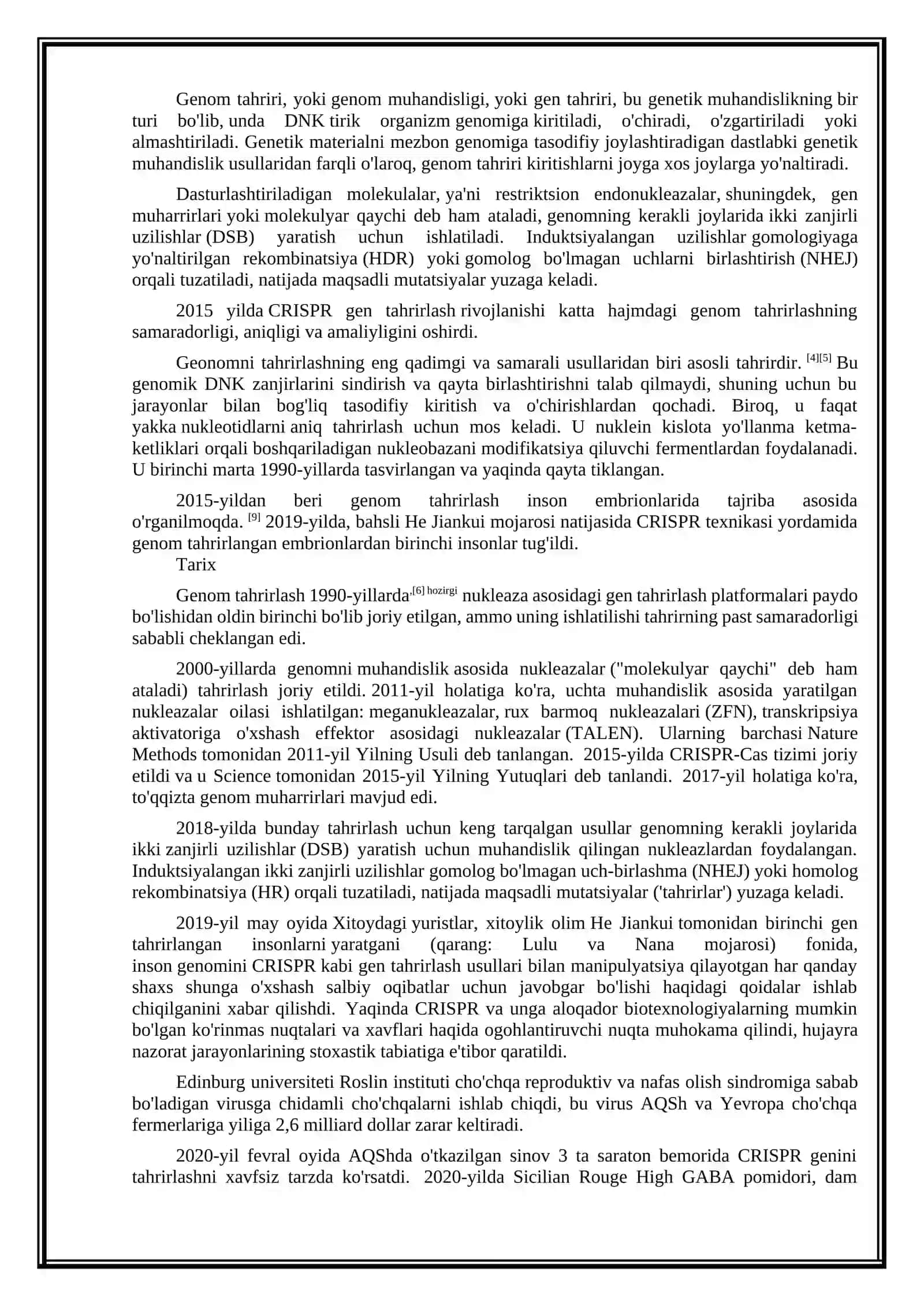 DNK rekombinatsiyasi, genlarni tahrirlash, CRISPR 4