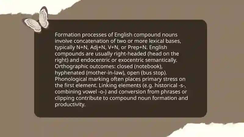 Compound nouns 4