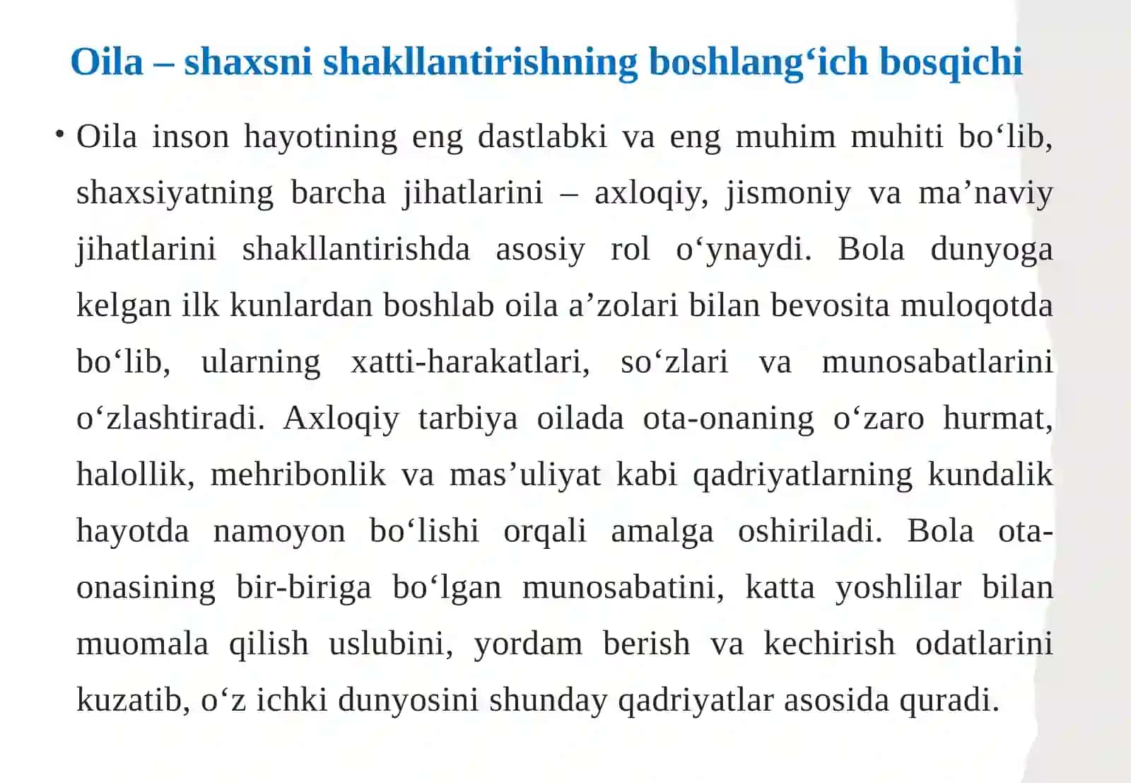 Oila,maktab va jamoatchilikning uzviyligi 4