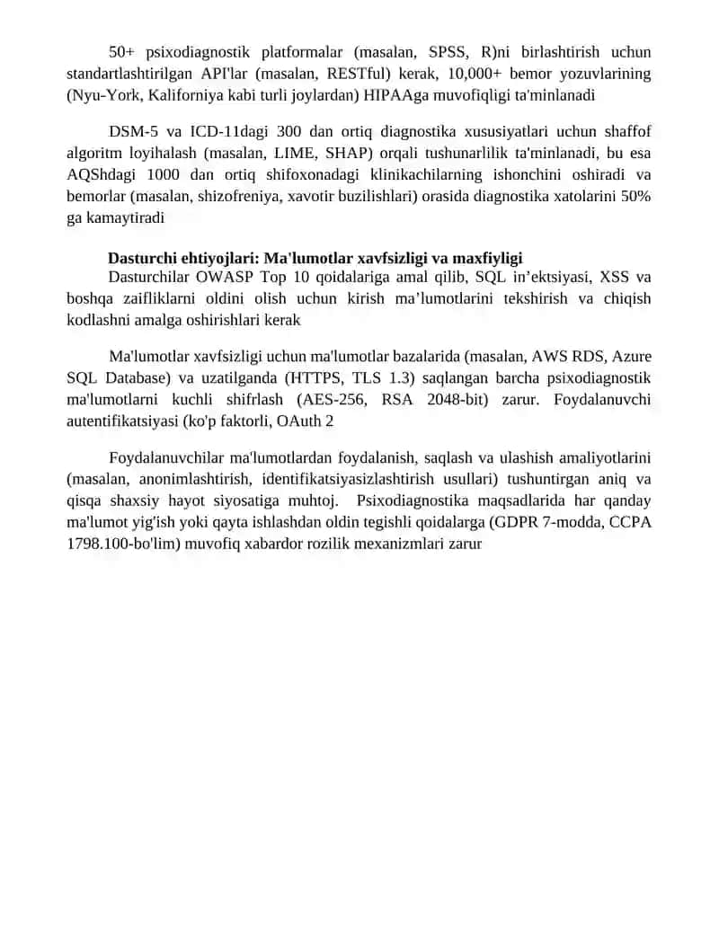 Psixodiagnostik metodikalardan foydalanuvchilar va ishlab chiqaruvchilar uchun talablar 4
