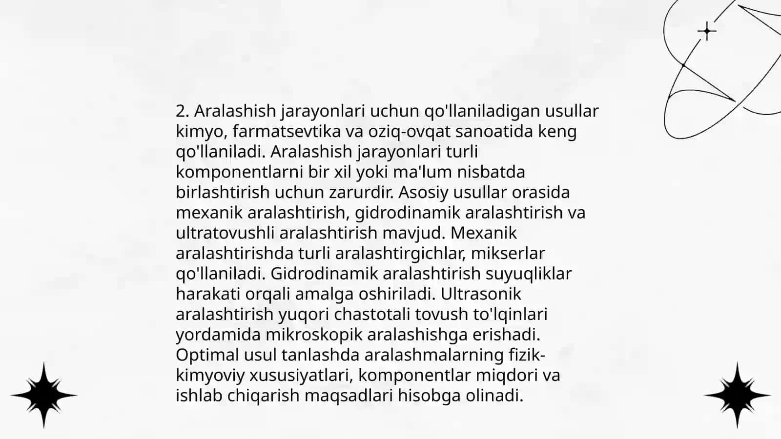 Sochiluvchan materiallarni aralashtirish 4