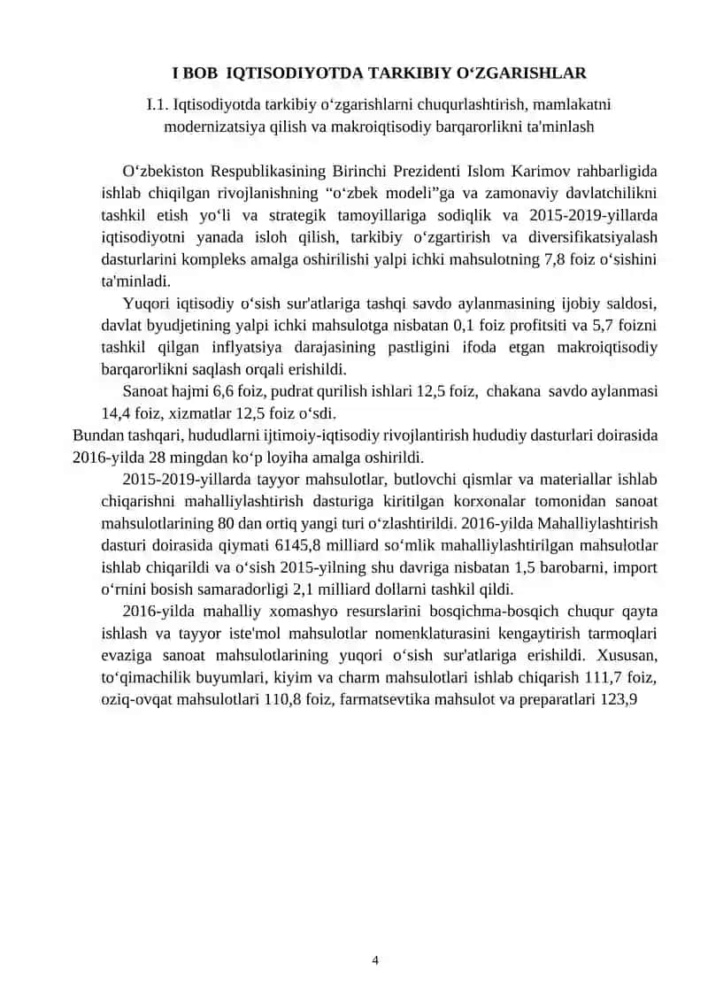 Iqtisodiyotdagi Tarkibiy O‘zgarishlar va uning iqtisodiy muvozanatga ta‘siri 4