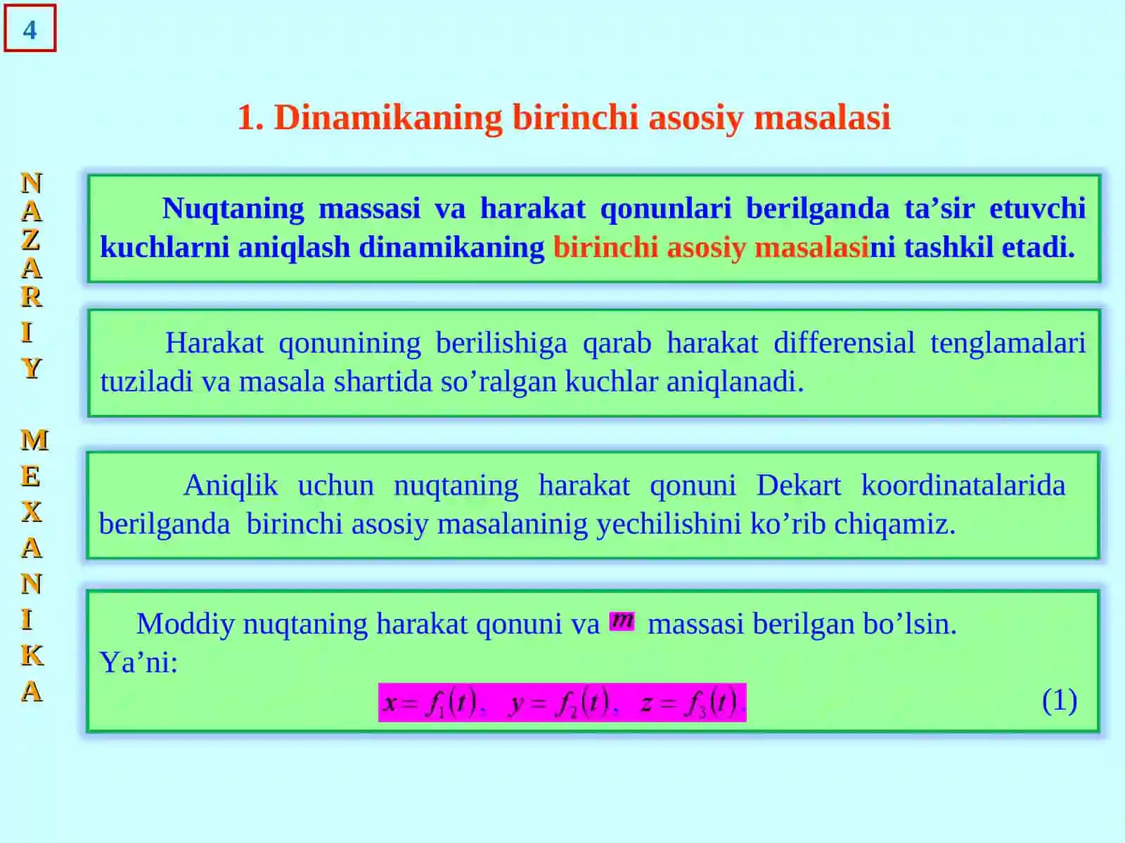Nazariy mexanika 4