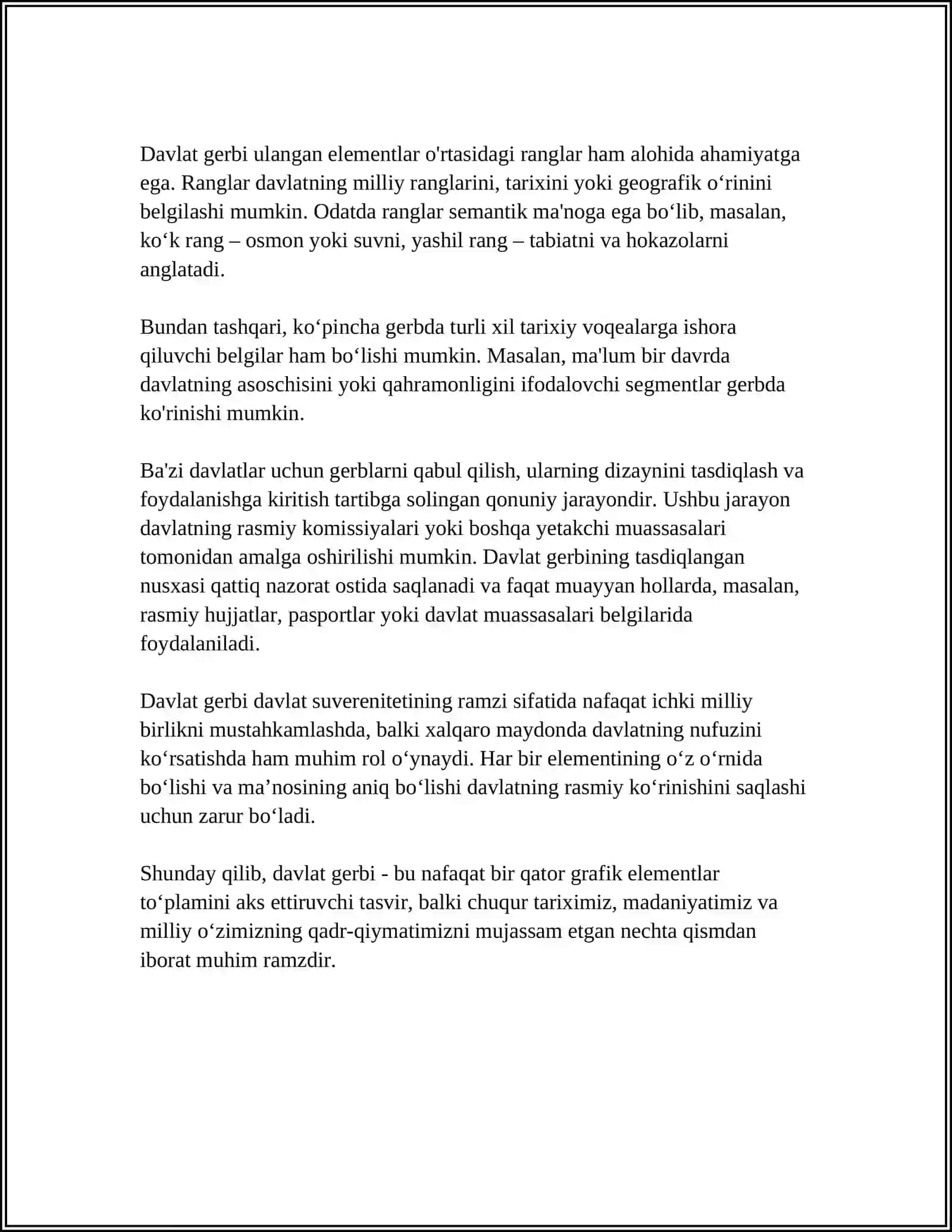 DAVLAT RAMZLARI 4