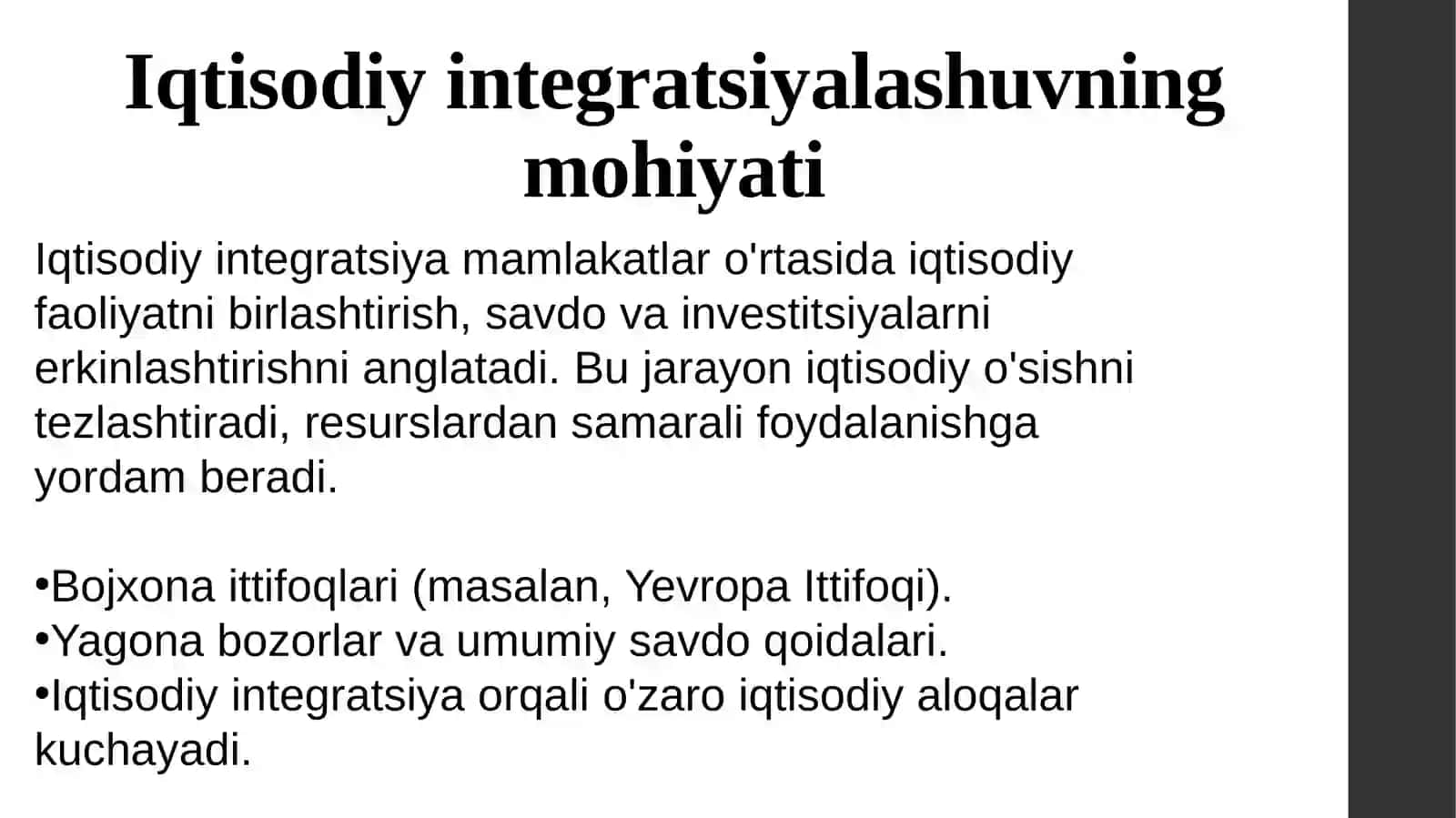 Globallashuv va iqtisodiy integratsiyalashuv 4