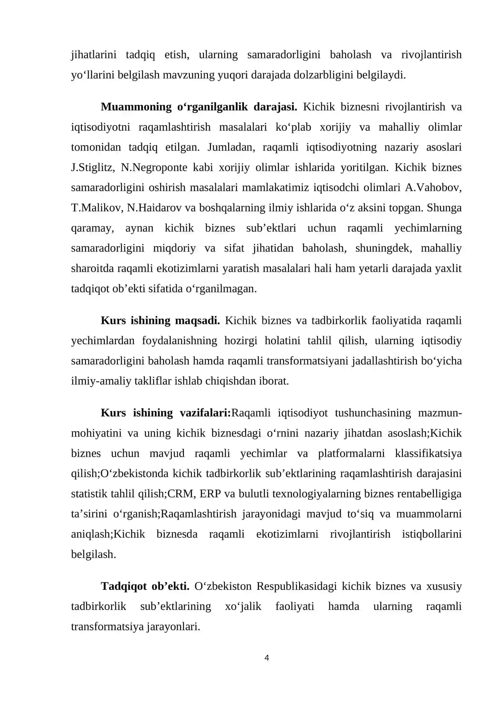Tadbirkorlik faoliyatini raqamlashtirishning iqtisodiy samaradorligini baholash uslubiyati 4