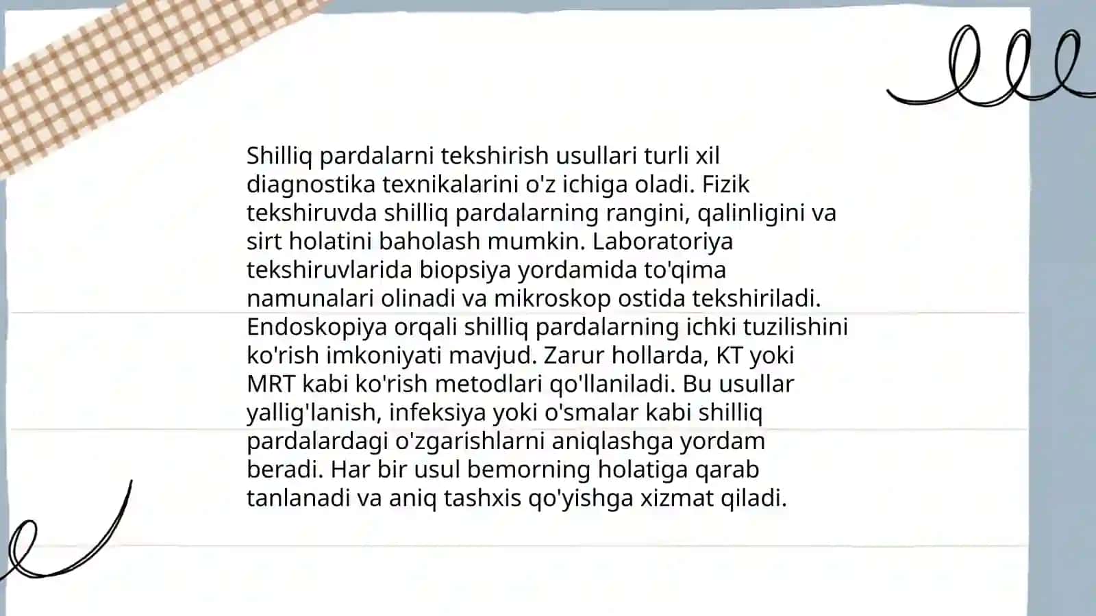 Hayvonlarda ko'rinadigan shilliq pardalarni va limfa tugunlari tekshirish tartibi va usullari 4