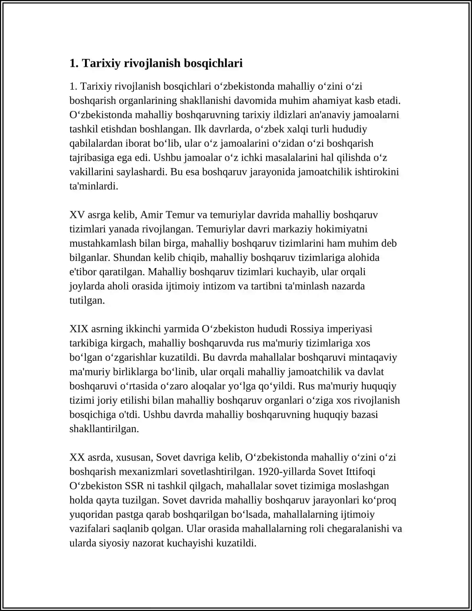 ÕZBEKISTON MAHALLIY ÕZINI ÕZI BOSHQARISH ORGANLARINING SHAKLLANISHI 4