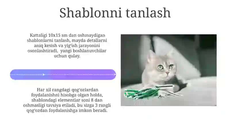 Rangli qog'ozdan mushukcha yasash 4