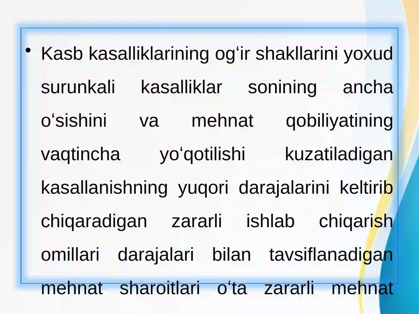 Mehnat sharoitlari va mehnatni muhofaza qilish holatini monitoring qilish 4