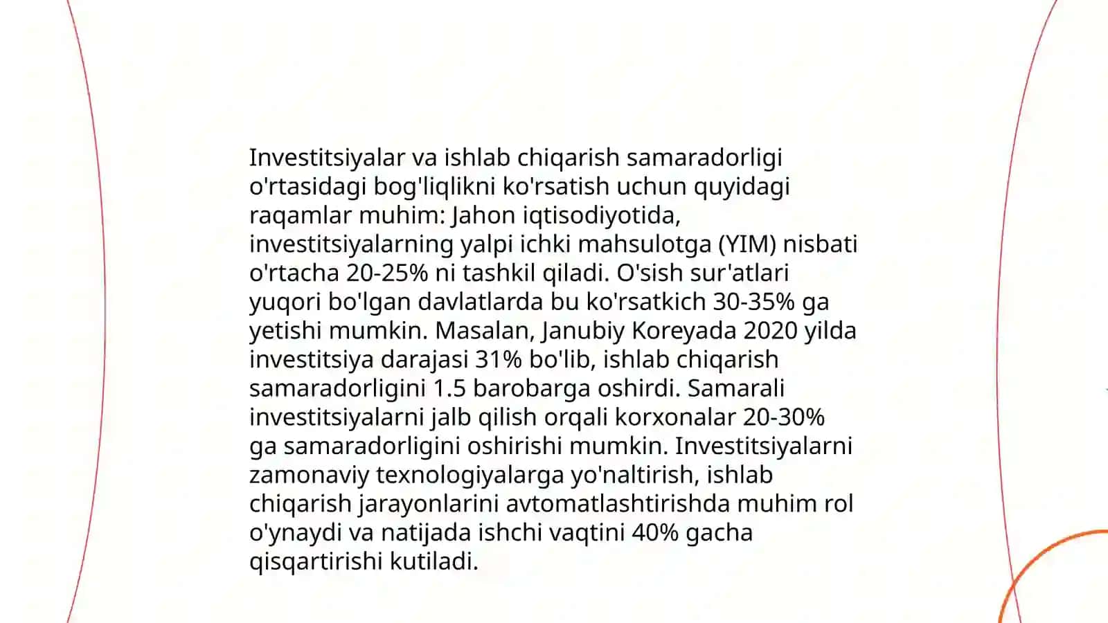 Kapital qoʻyilmalar hajmi va ularning iqtisodiyotga investitsion salbiy taʼsiri 4