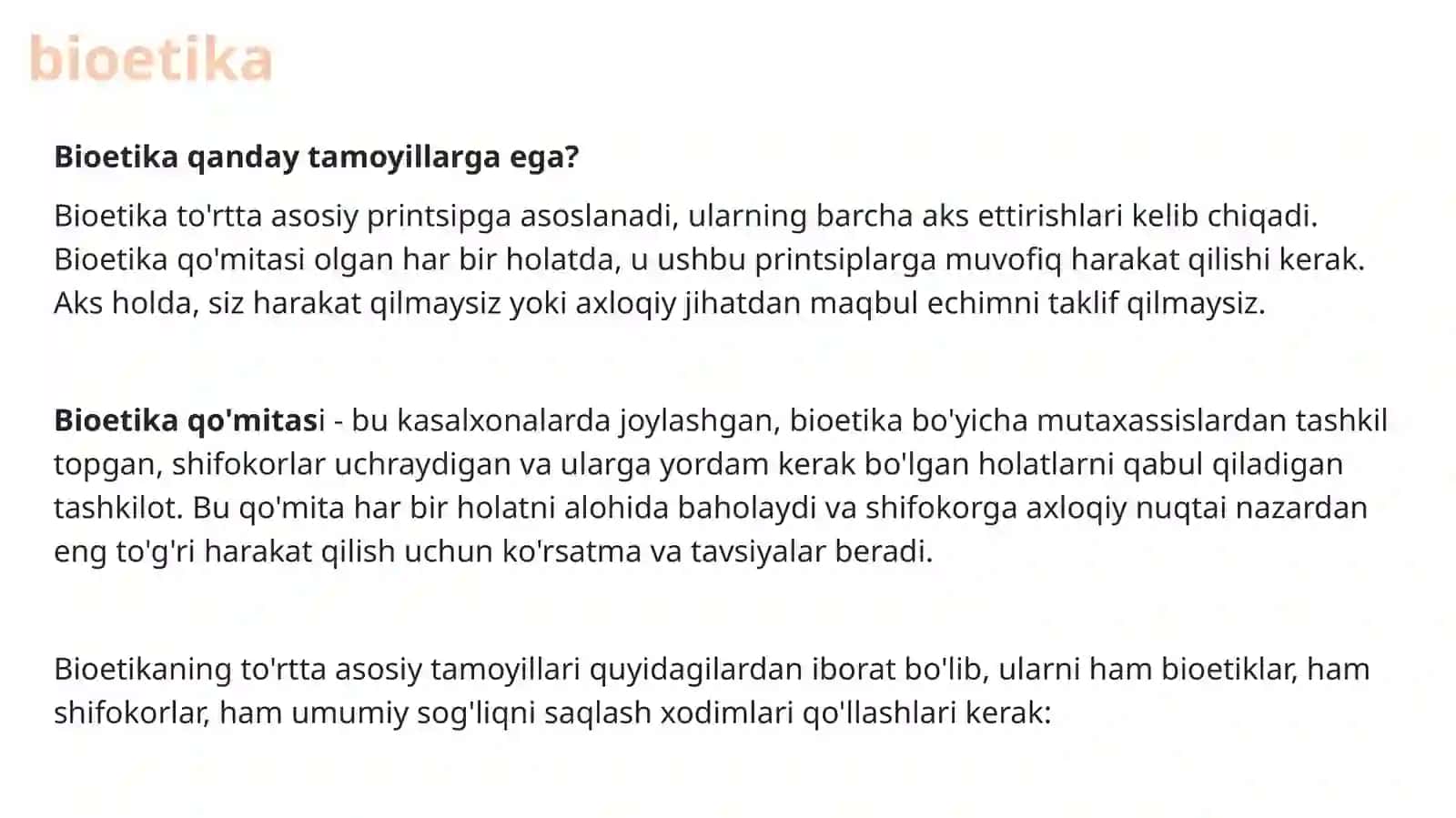 Kirish.Ijtimoiy -madaniy asos va biotibbiy etikaning nazariy asoslari 4