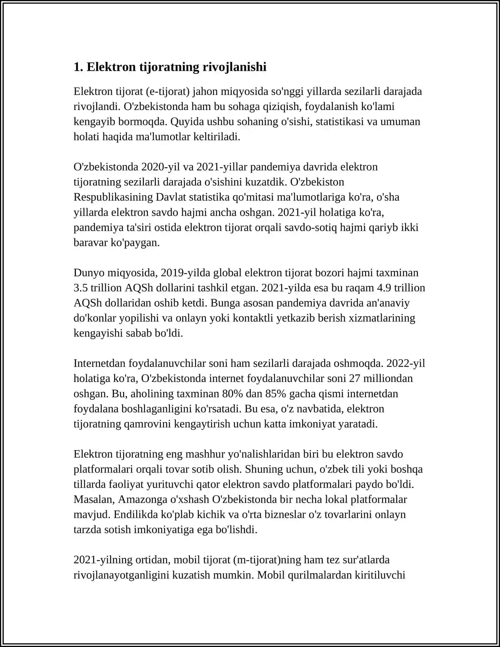 MILLIY IQTISODIYOTNI TURLI SOHALARIDA INTERNET TEXNOLOGIYALARIDAN SAMARALI FOYDALANISH YO'LLARI 4