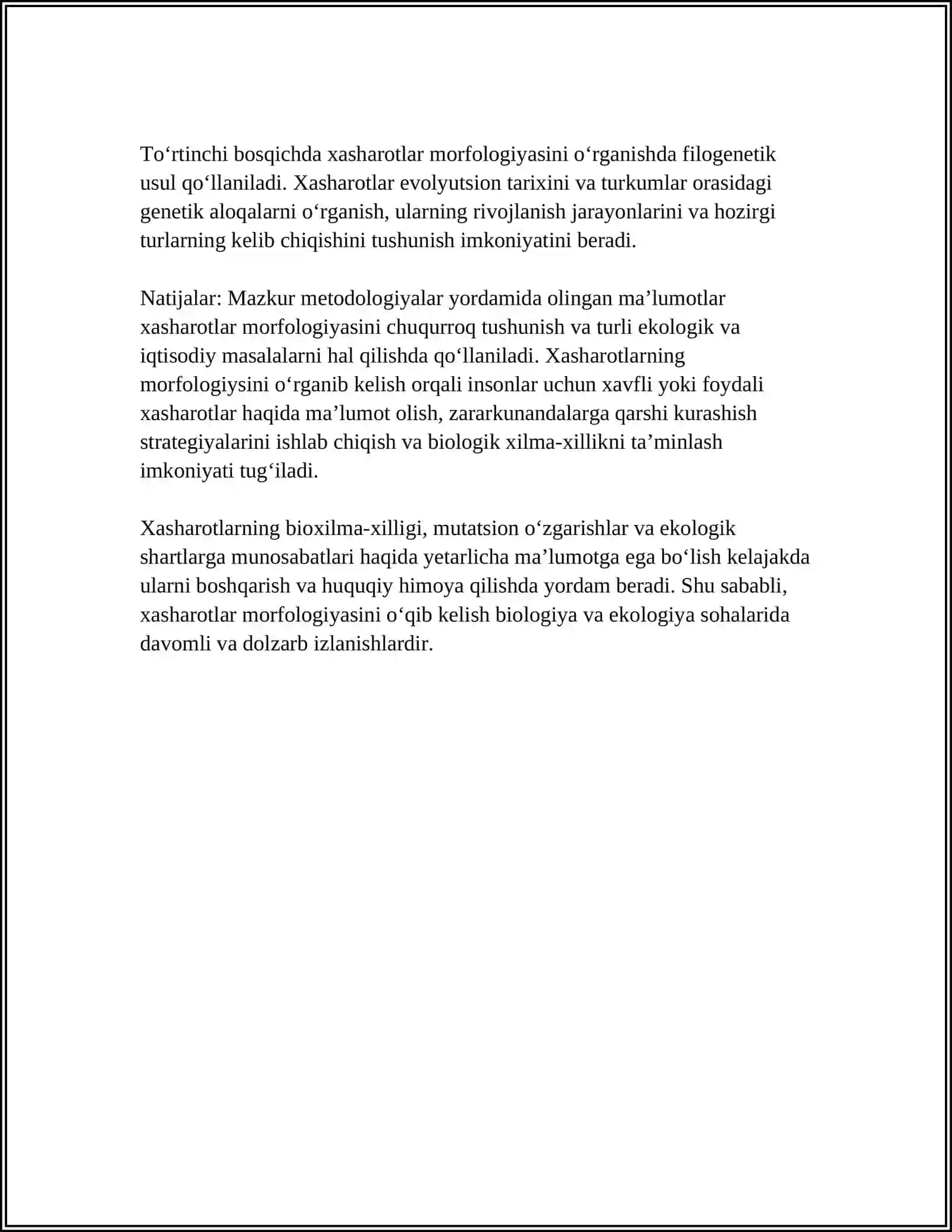 XASHAROTLAR MARFALOGIYASINI O'QIB KELISH 4