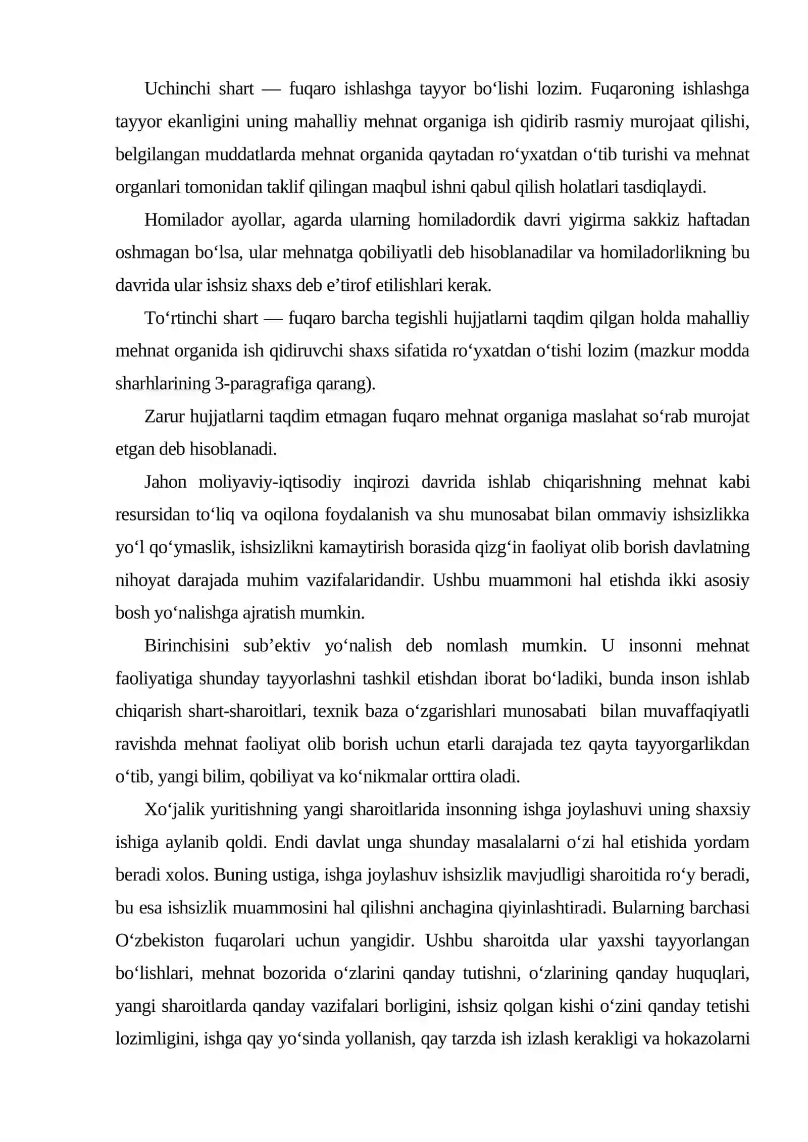 Ishsizlikning vujudga kelishi va uni bartaraf etish yo‘llari 4