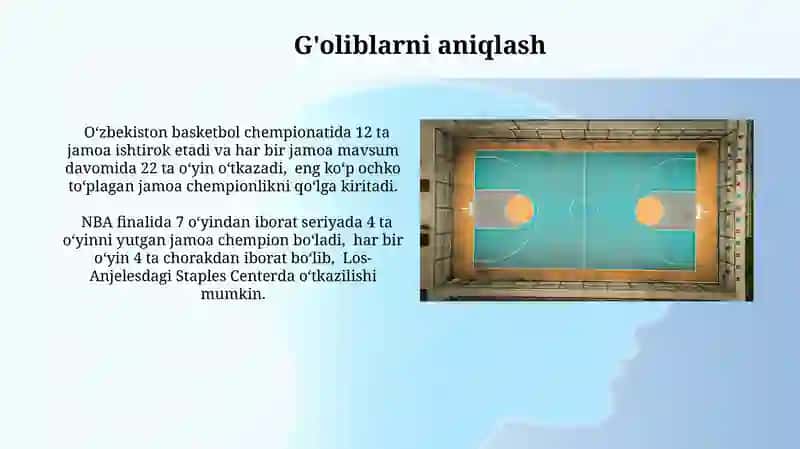 Basketbol òyin qoidalari va musobaqalarni tashkil qilish 4