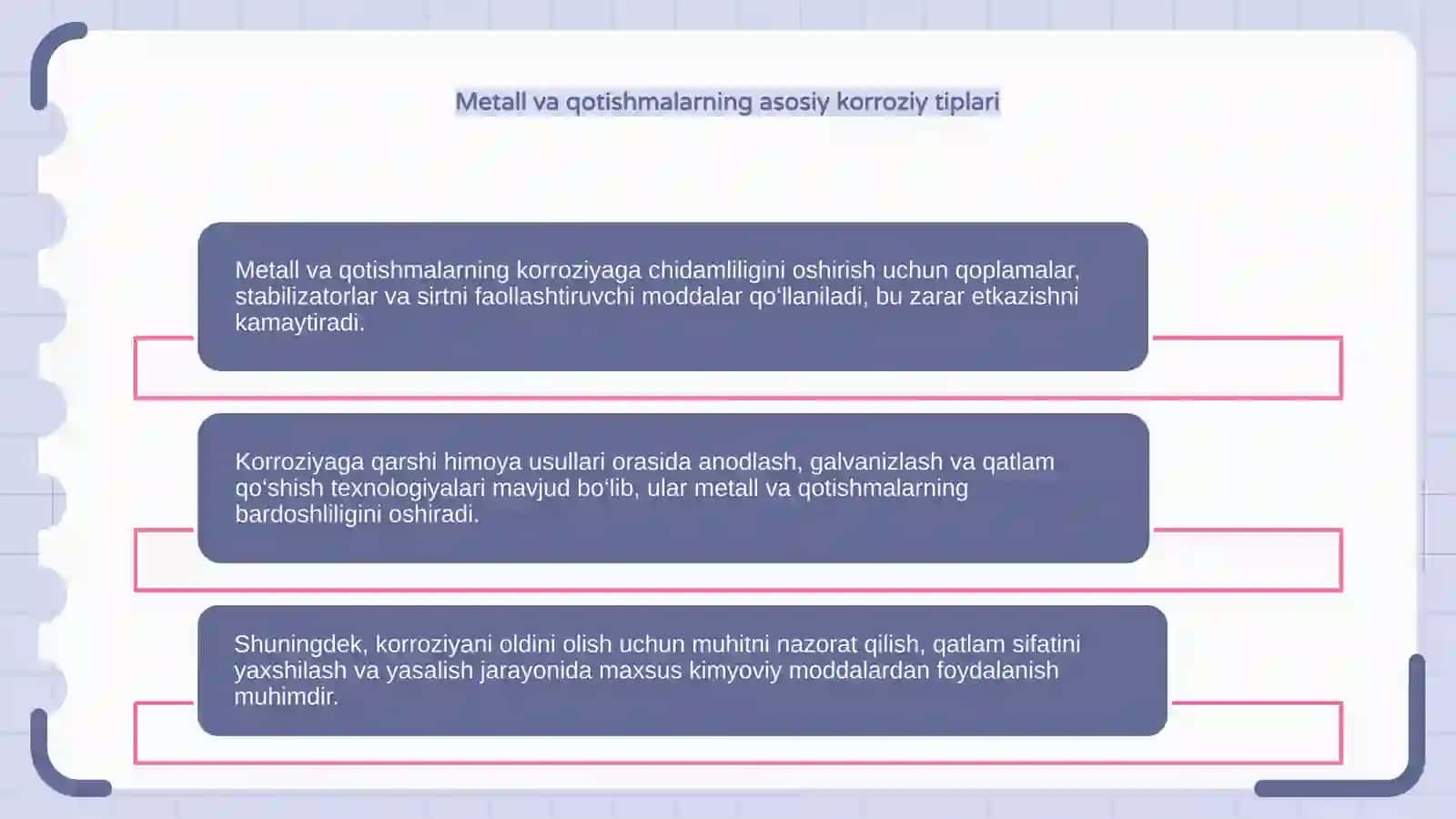 Metall va qotishmalarning korroziyaga chidamliligini oshirish usullari 4