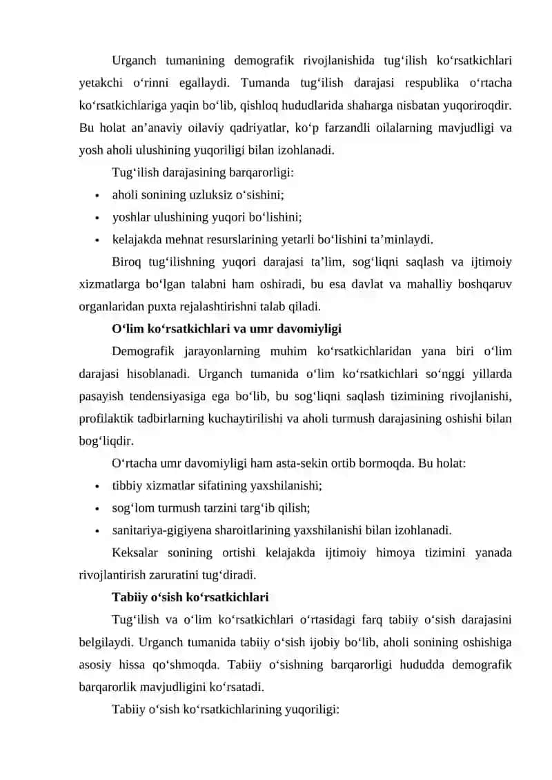 Urganch Tuman Statistikasi 4