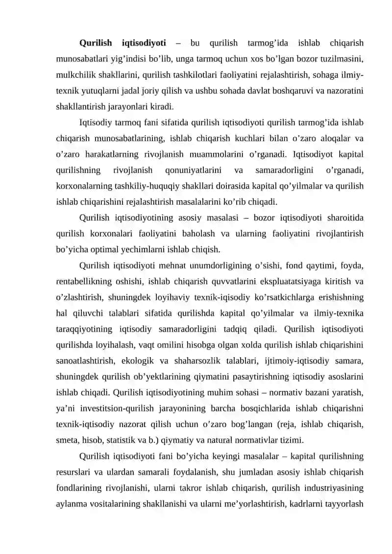 Qurilish iqtisodiyoti 4