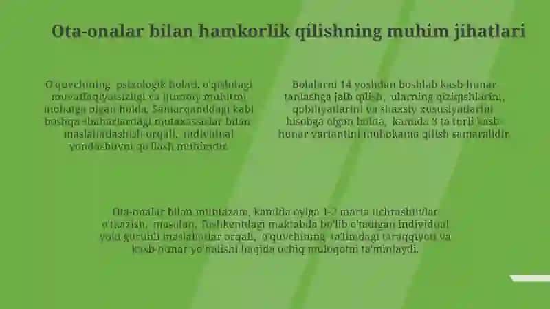 Kasb-hunar bo'yicha ta'lim va martaba imkoniyatlari 4