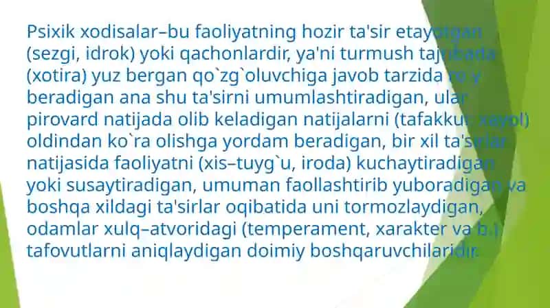 Psixik jarayonlar 4