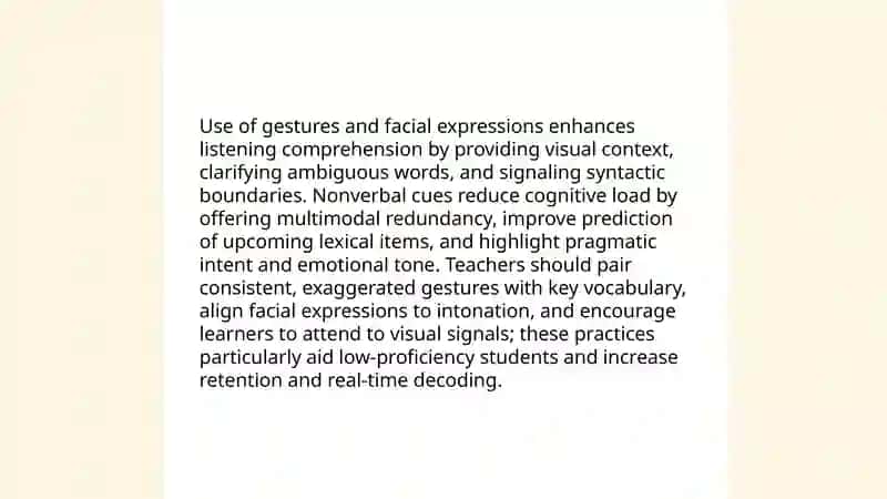 The importance of using gestures and facial expressions in teaching foreign languages 4