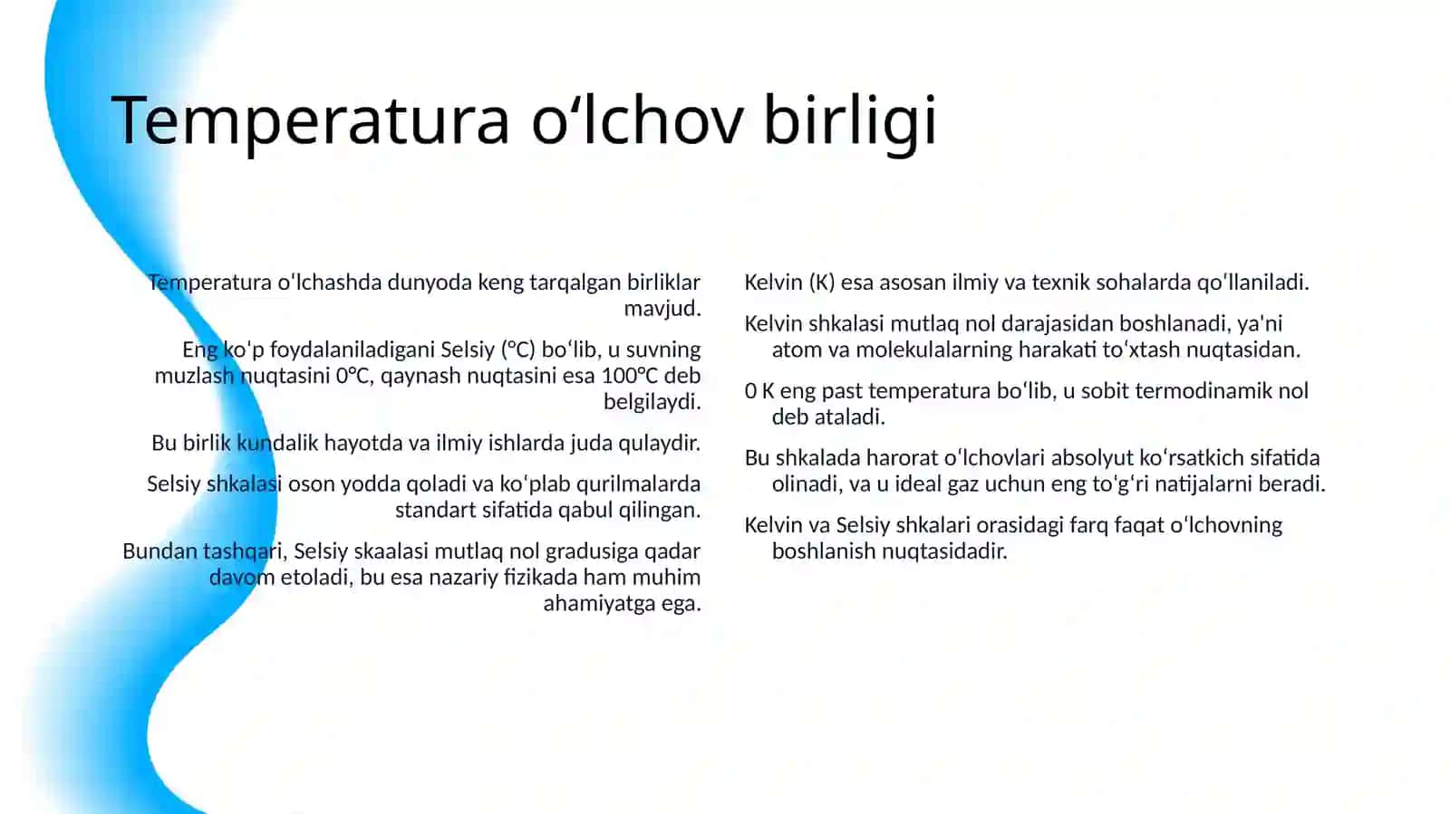 TEMPERATURA BOSIM VA HAJM TUSHUNCHALARI 4