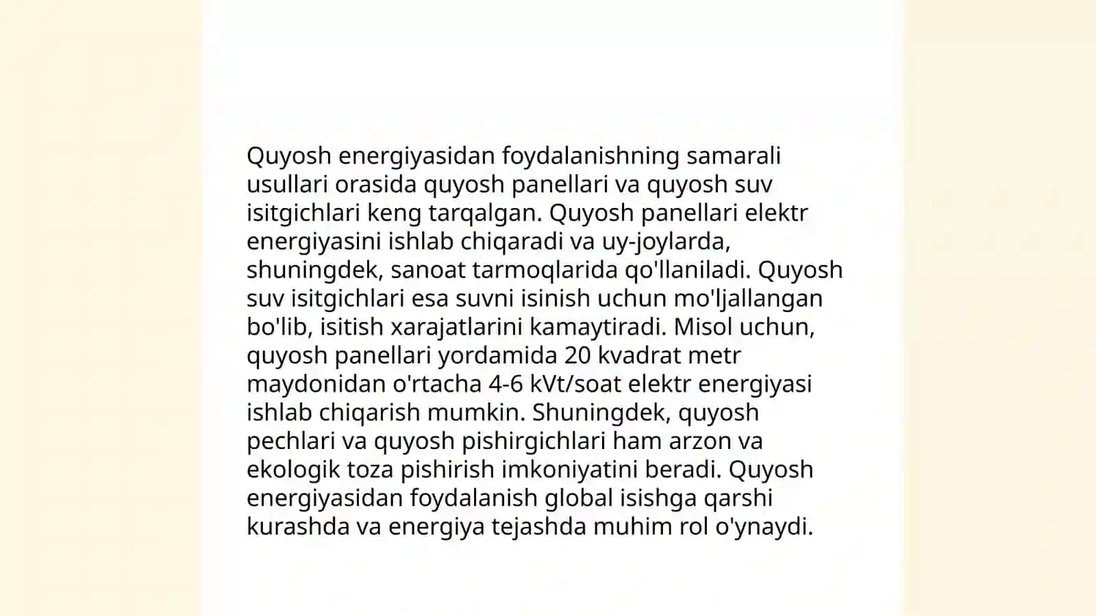Noananaviy va qayta tiklanadigan energiya manbalaridan foydalanishda energiya tejamkorligi 4