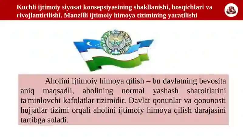 O‘zbekiston Respublikasida ijtimoiy  sohadagi islohotlar. Mustaqillik yillarida O‘zbekistondagi ma’naviy va madaniy taraqqiyot 4