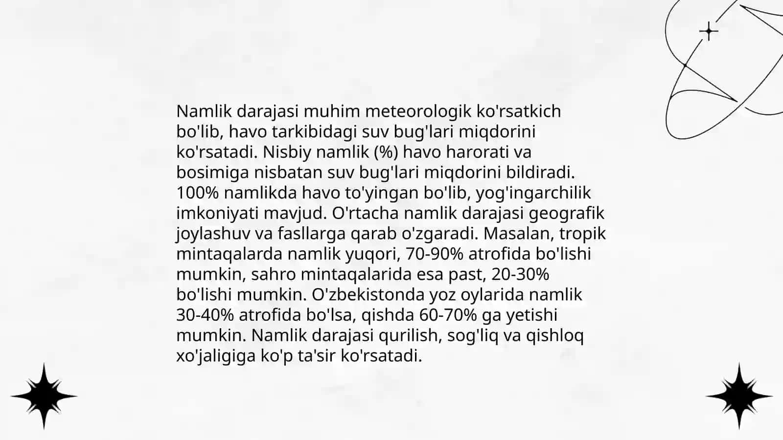 Xonalar mikroiqlim ko'rsatkichlari 4