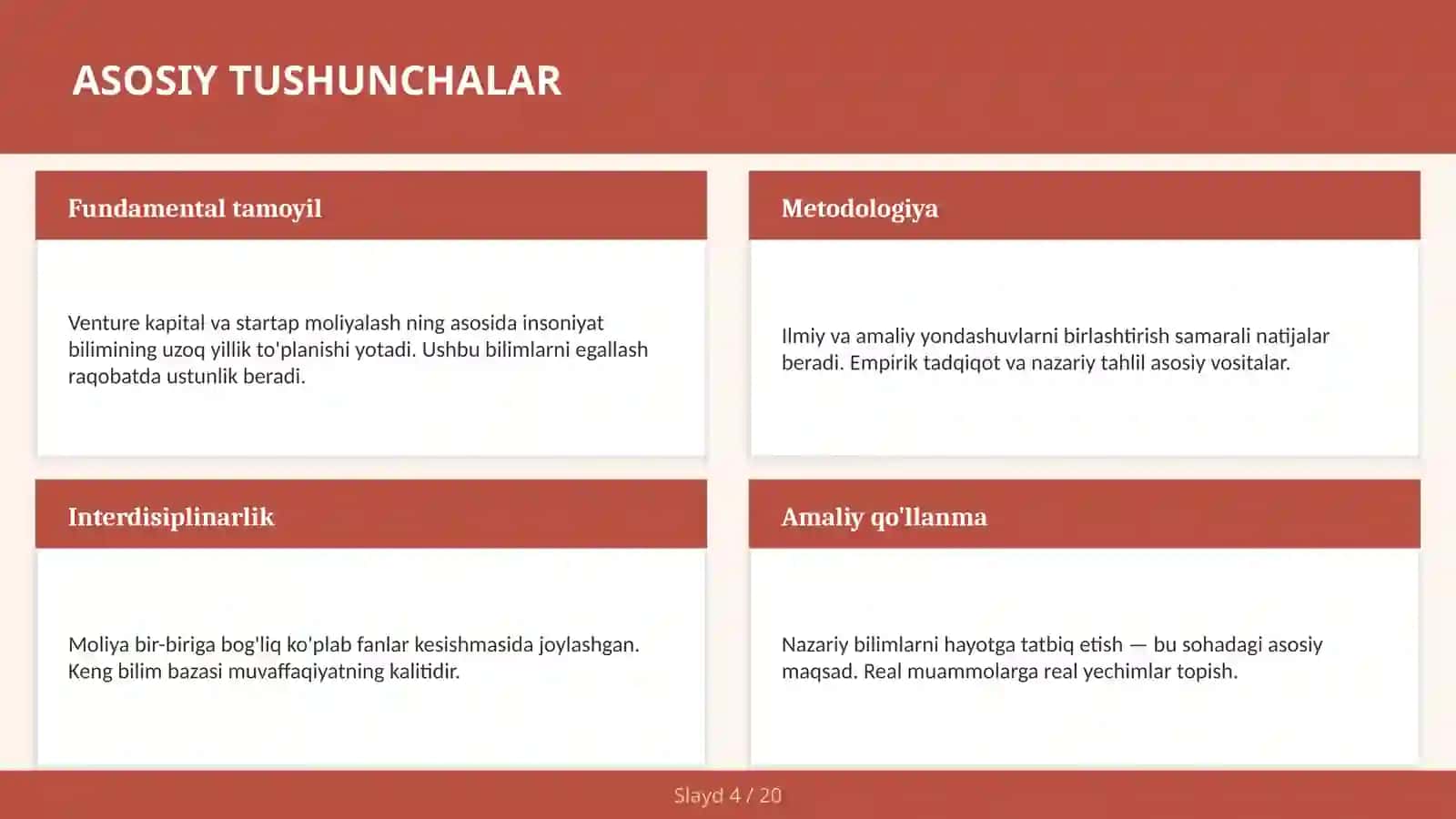 KIRISH: Venture kapital va startap moliyalash 4