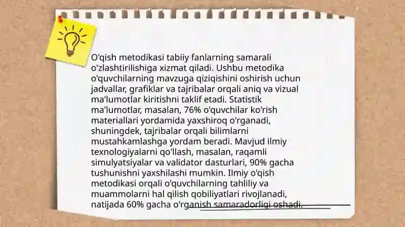 Tabiat bilan tanishtirish oʻqitishda oʻqish metodikasi 4