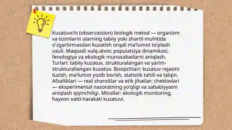 Bialogiyadagi eksperimental metodlar 4