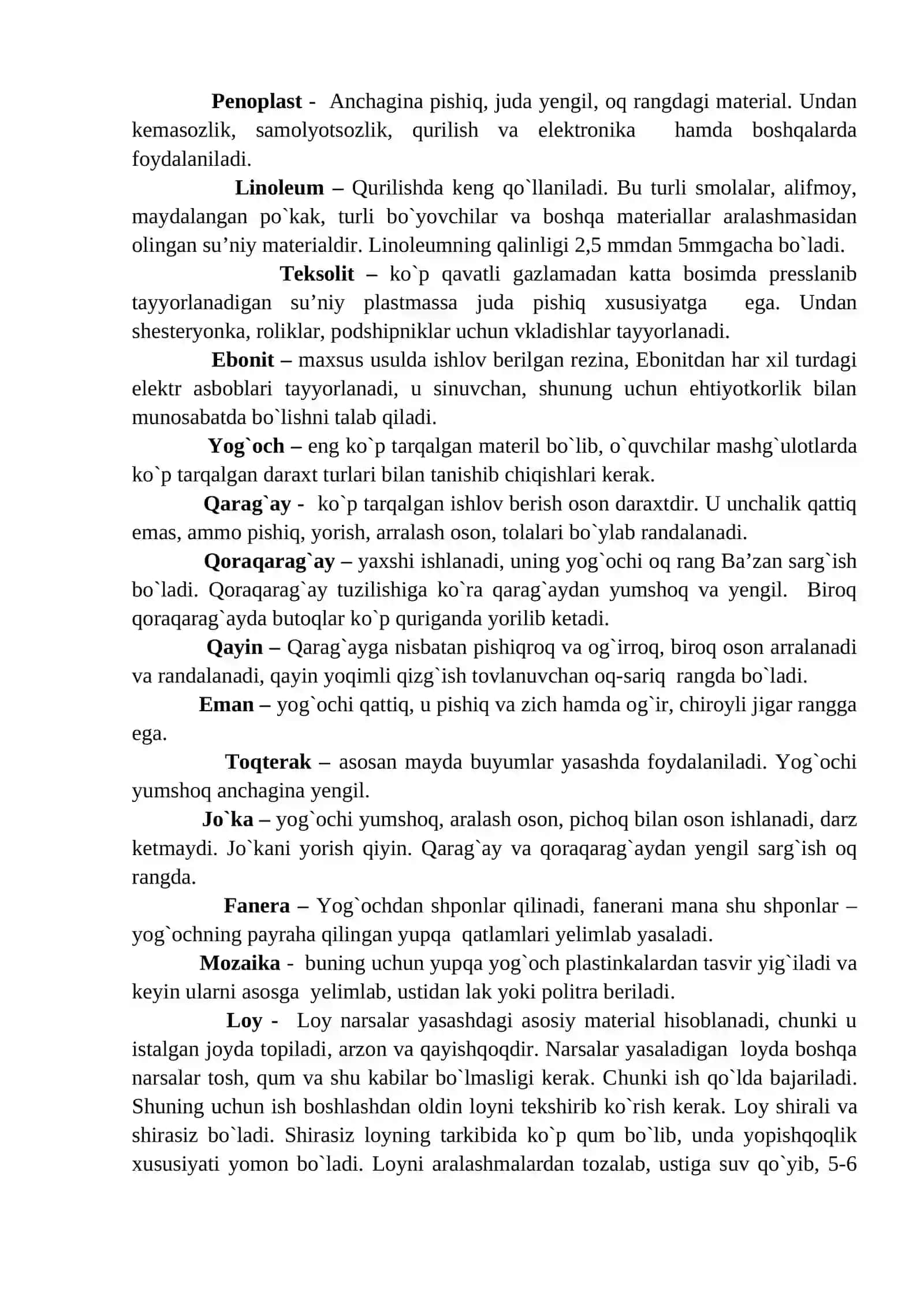 Turli xil materiallar bilan ishlash darslarini tashkil etish metodikasi 4