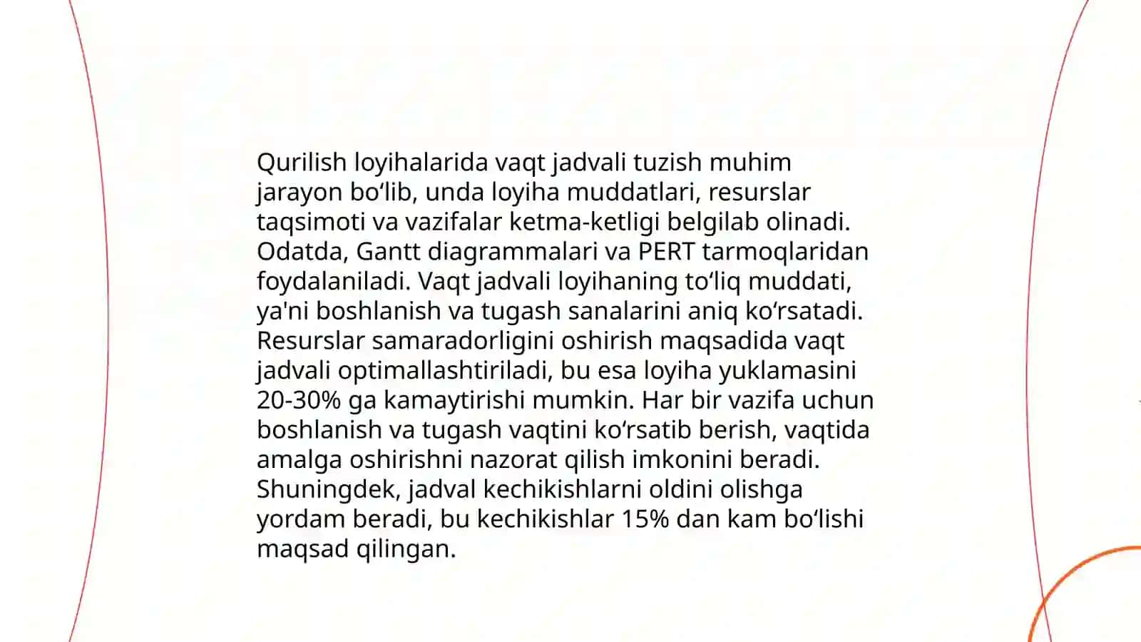 Qurilishda vaqt omili 4