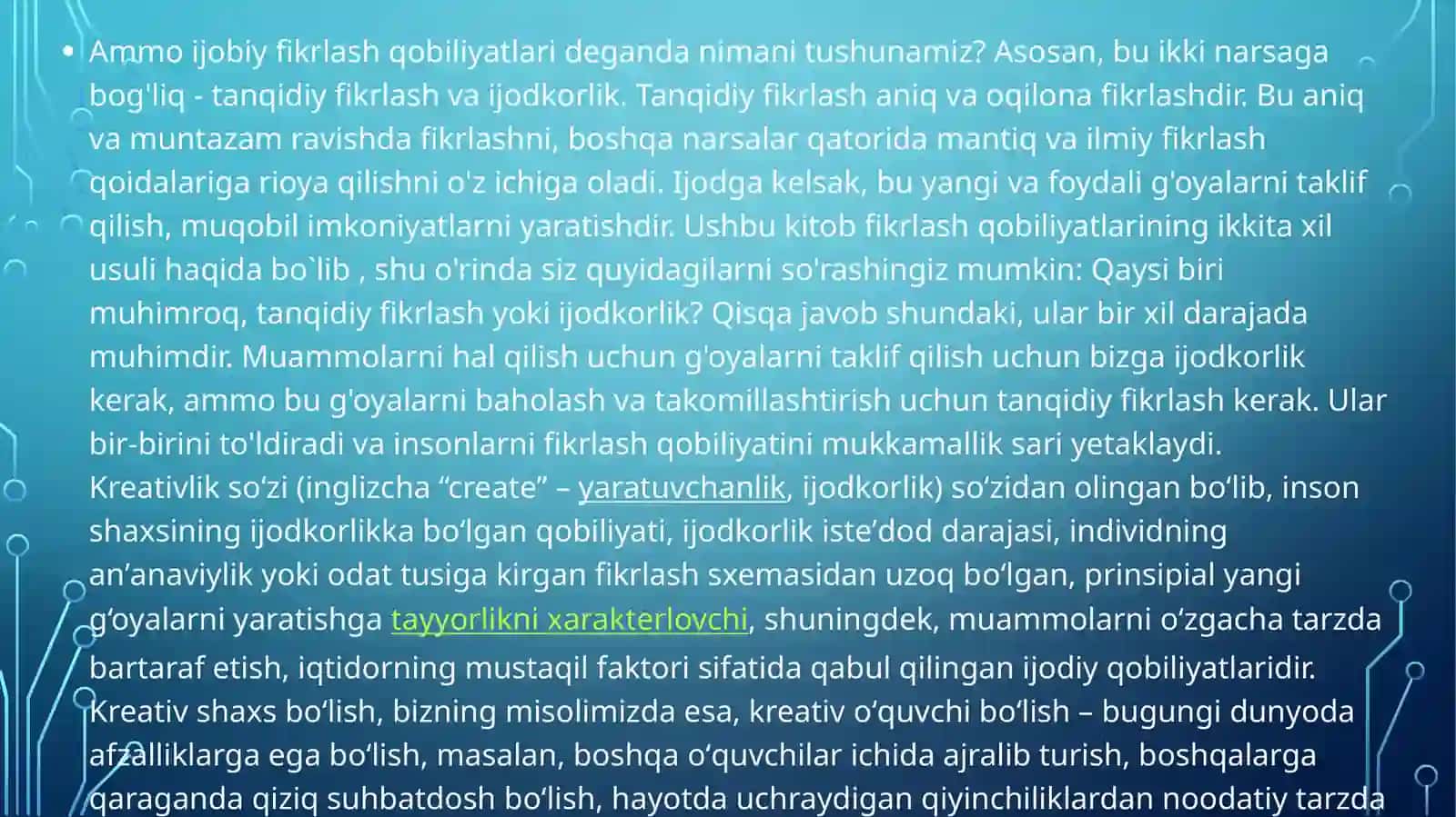 Kreativ fikrlash va Lateral fikrlash 4