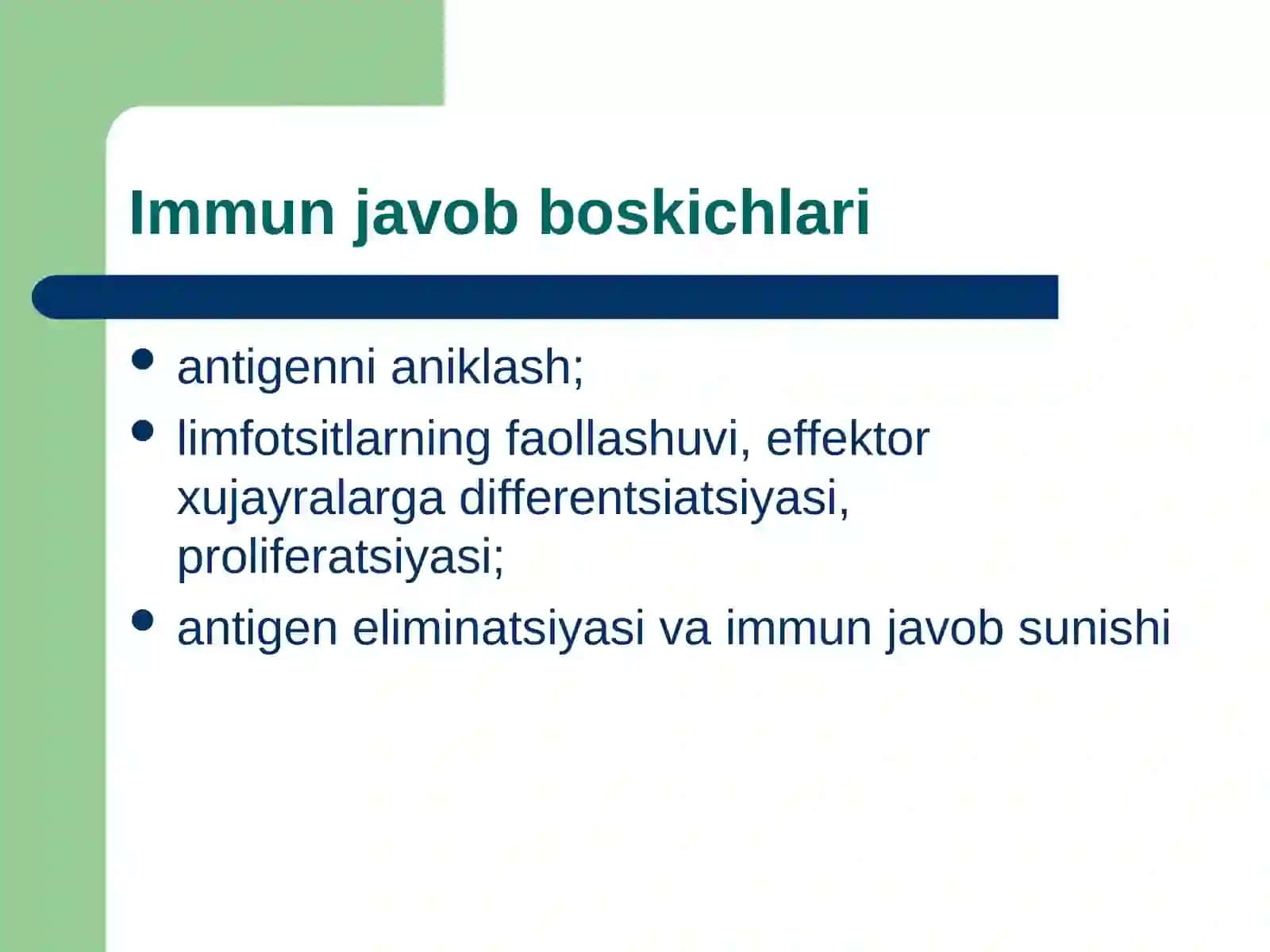 Immun tizim patofiziologiyasi 4
