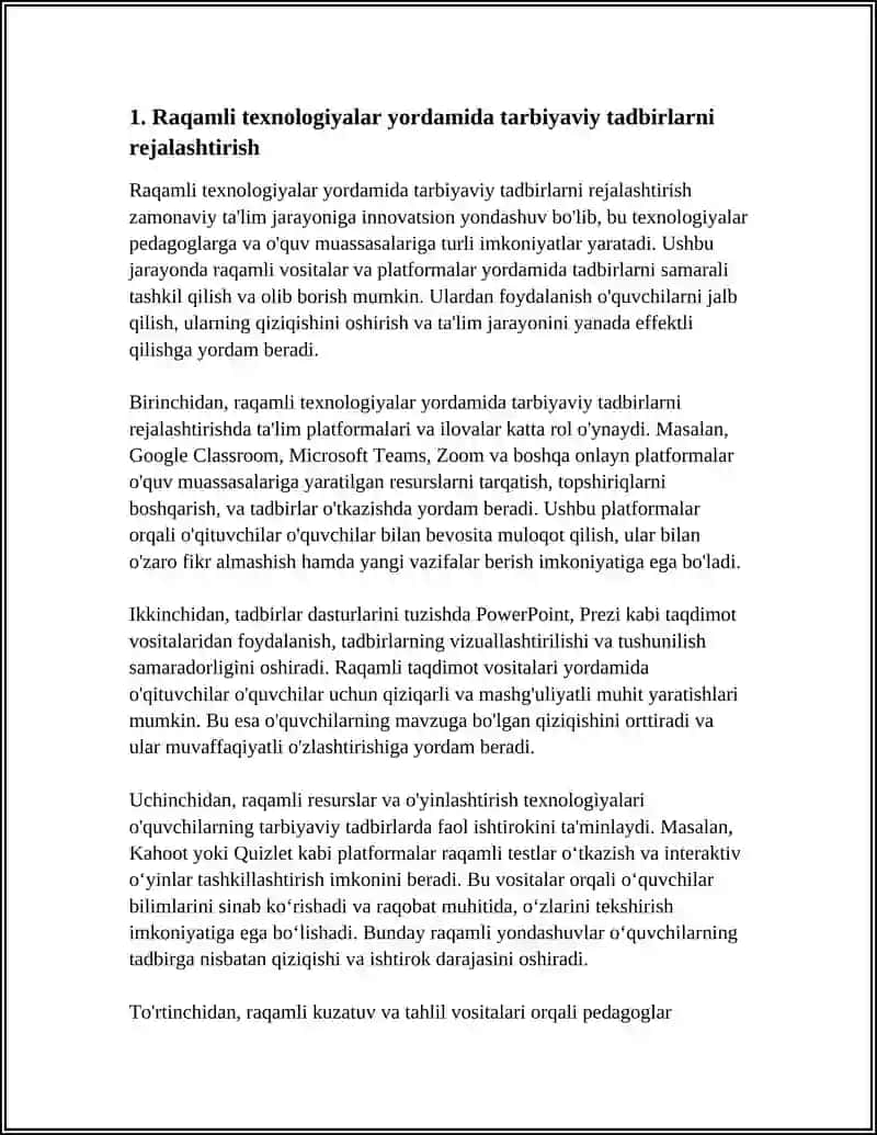 TARBIYAVIY TADBIRLAR TASHKIL ETISHGA TEXNOLOGIK YONDASHUV 4