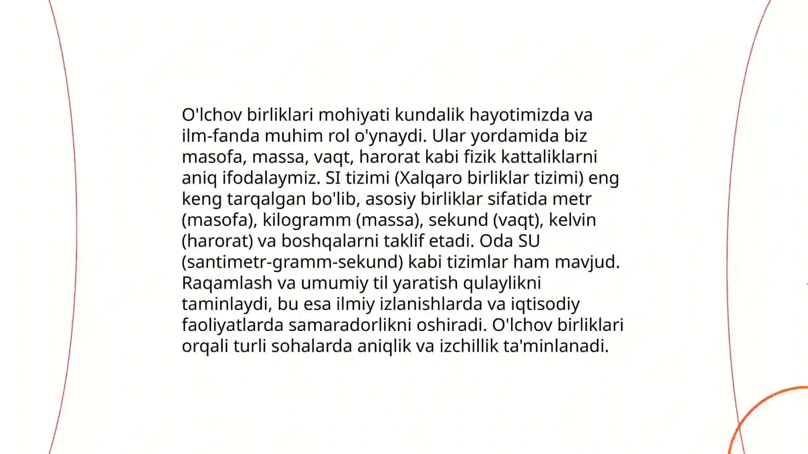 ASOSIY MIQDORLAR VA ULARNI O'LCHOV BIRLIKLARINI O'RGATISH METODIKASI 4