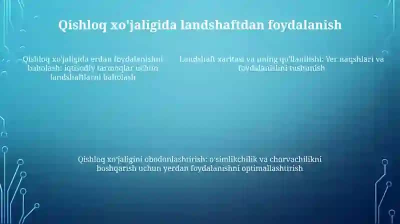 Landshaft Xaritalari Va Ulardan Foydalanish 4