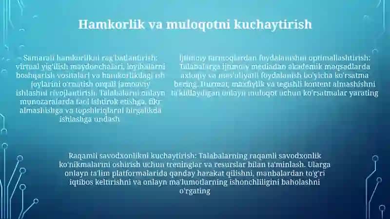 Raqamli savodxonlik: Zamonaviy ta'lim uchun zarur Raqamli savodxonlik 4