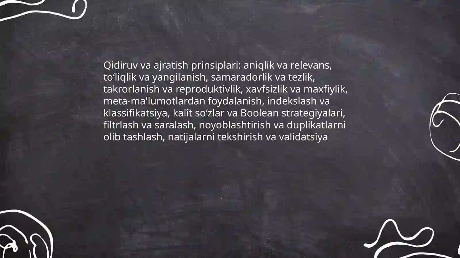 Axborot va fayllarni izlash va ajratish prinsiplari 4