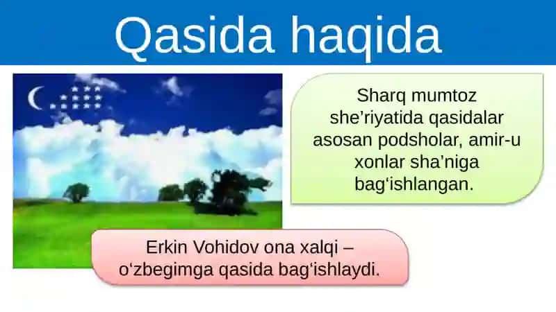Erkin Vohidovning “O‘zbegim” qasidasi 4