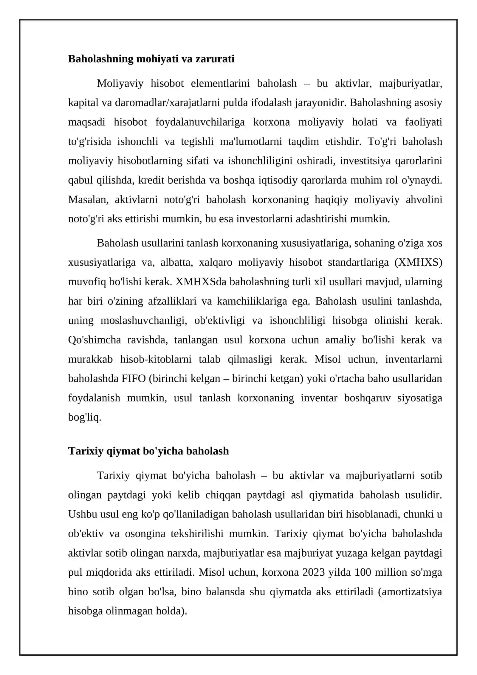 Moliyaviy hisobotlarni elementlarini baxolash 4