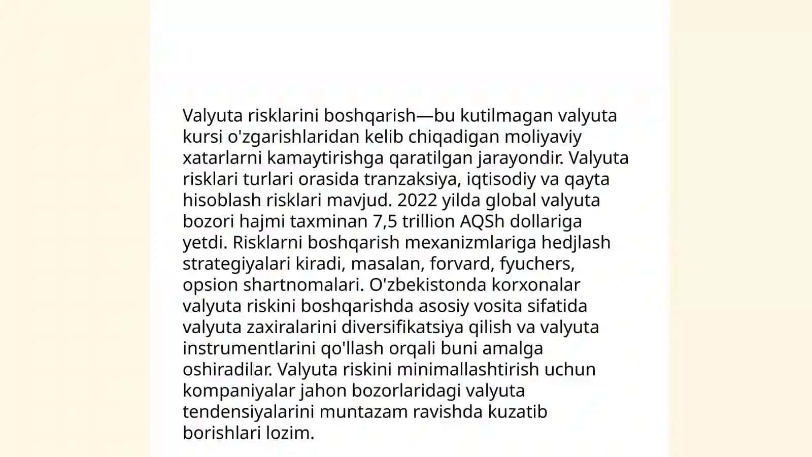 Moliyaviy risklarini boshqarish 4
