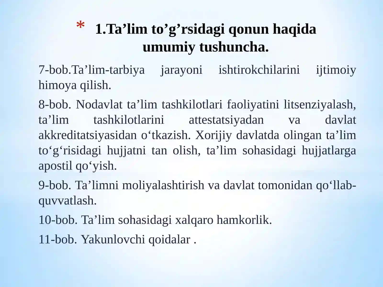 Ta’lim to‘g‘risidagi qonun 4