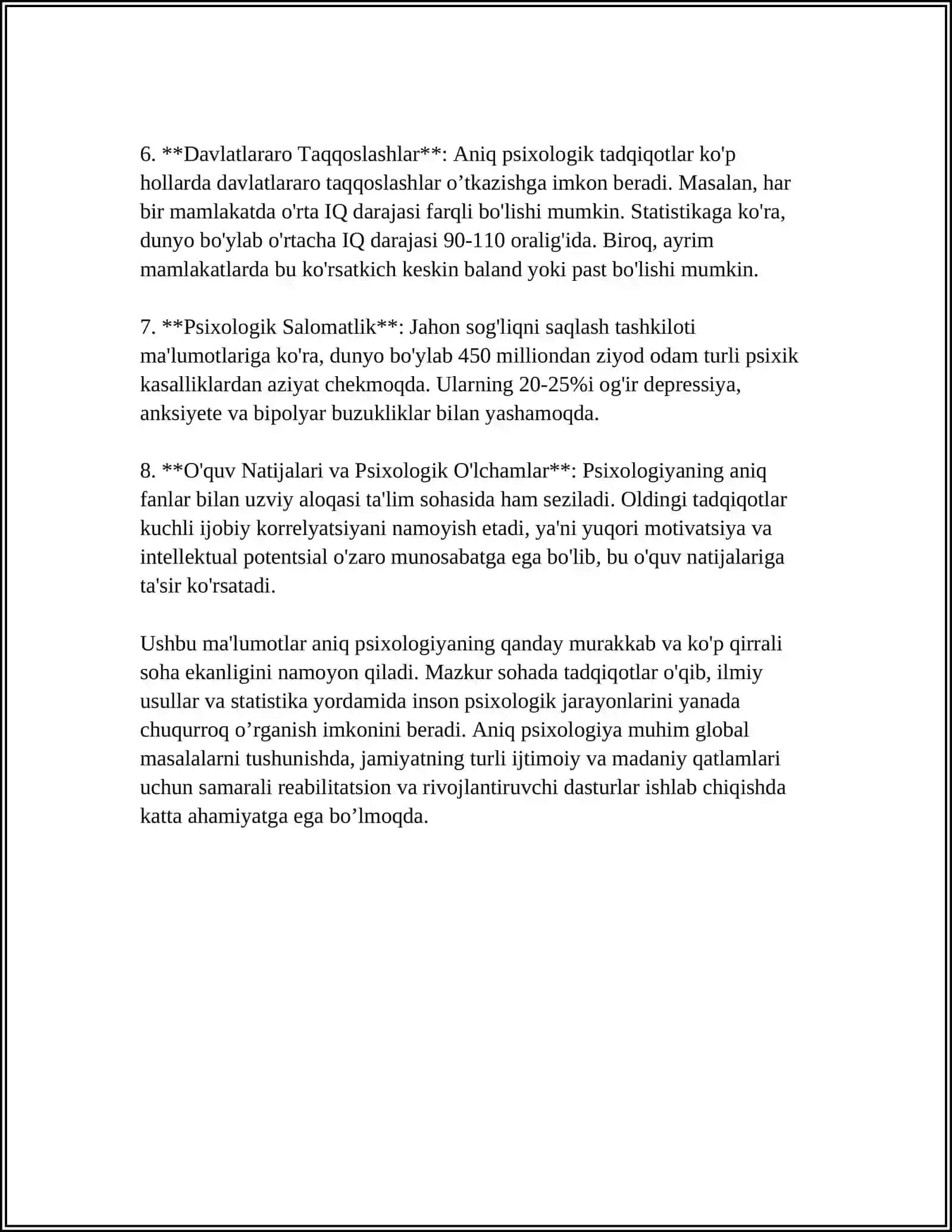 PSIXOLOGIYANING TARMOQLARI 4
