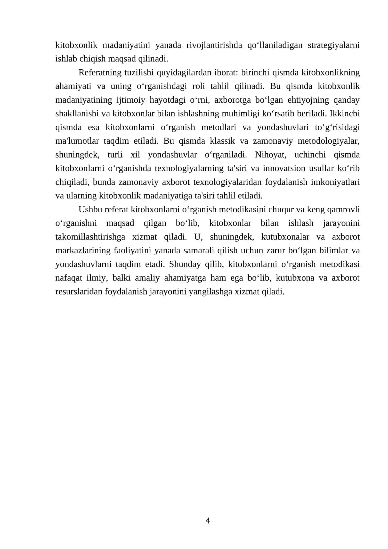 Kitobxonlarni oʻrganish metodikasi 4